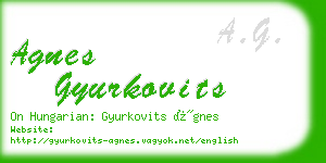 agnes gyurkovits business card